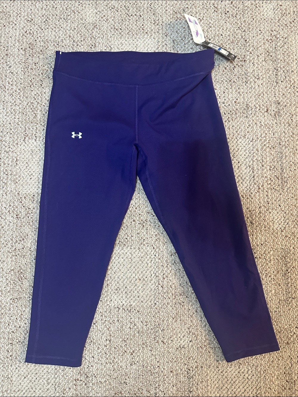 Under Armour Deep Purple Performance Cropped Leggings